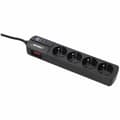 Miniatyrbillede 1 af 2: 4-stiks bundkort med tænd/sluk-knap INFOSEC S4 Black Line II Sort