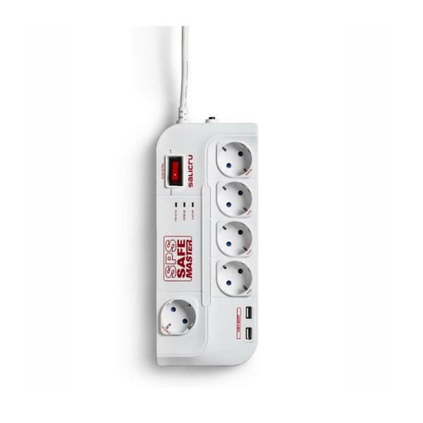 Stikdåse - 5 udtag med kontakt Salicru SPS SAFE Master 250 V