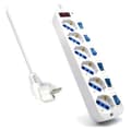 Miniatyrbillede 2 af 3: Stikdåse - 6 udtag med kontakt Ewent EW3932-3M 3500W (3 m)