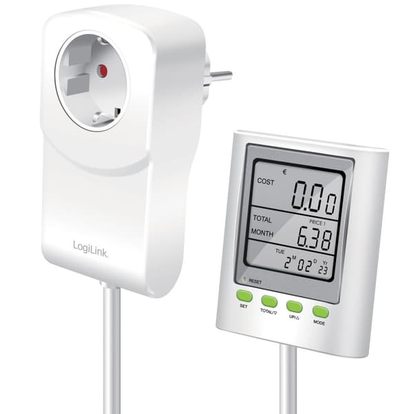 LogiLink Energimåler med omkostningsberegning Eksternt display
