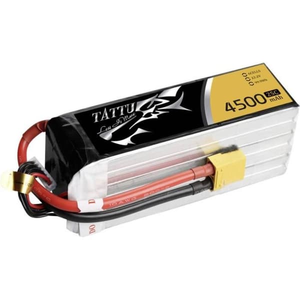 LiPo batteri - TATTU - 22,2 V 4500 mAh - 6 celler - 25 C - Softcase XT90