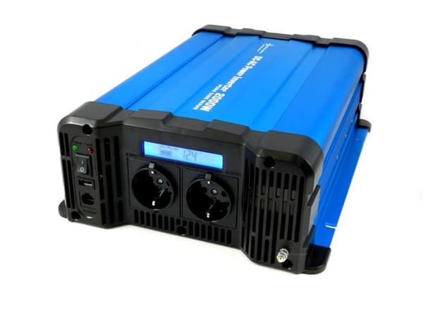 Solartronics - 0312201DP - Spänningsomvandlare FS2000D 12V 2000/4000 Watt Pure Sine Blue med Display