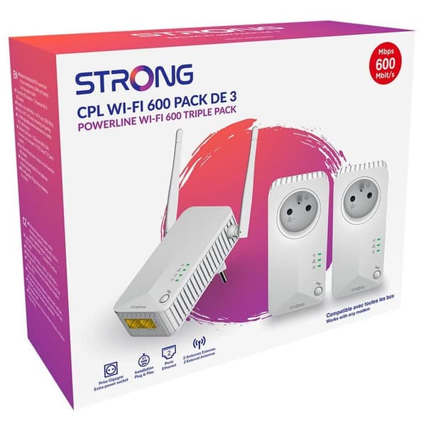 CPL Kit - STARK - Powerline Wi-Fi 600 Triple Pack - 300 MB Access Point