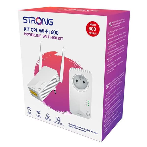 CPL Kit - STARK - Powerline Wi-Fi 600 Duo - Wi-Fi-modul, 300 MB åtkomstpunkt