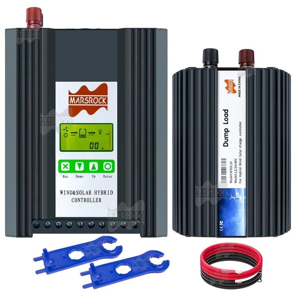 48V Vind-Sol Hybrid Controller, MPPT Boost & Buck, 1500W Sol, 1000W Vind, Vind1000W Sol1500W, 48V, Ekstern Vind-Sol Hybrid