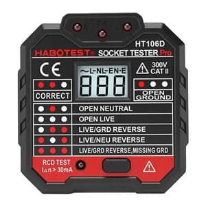 Fatningstester med digitalt display Habotest HT106D