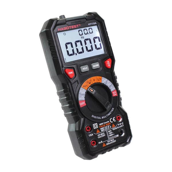 Digitalt multimeter med lommelykt Habotest HT118A, True RMS, NCV