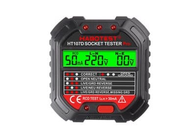Stikkontakt tester med digitalt display Habotest HT107D