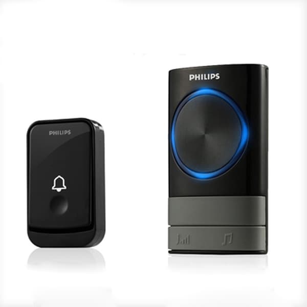 Philips trådløs dørklokke til hjemmet, elektronisk elektronisk dørklokke med ultralang afstand, fjernbetjening til seniorer, personsøger, en-til-en