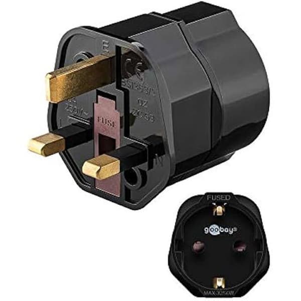 Nätadapter - GOOBAY - 45352 - CEE 7/4 - Svart - 2 års garanti