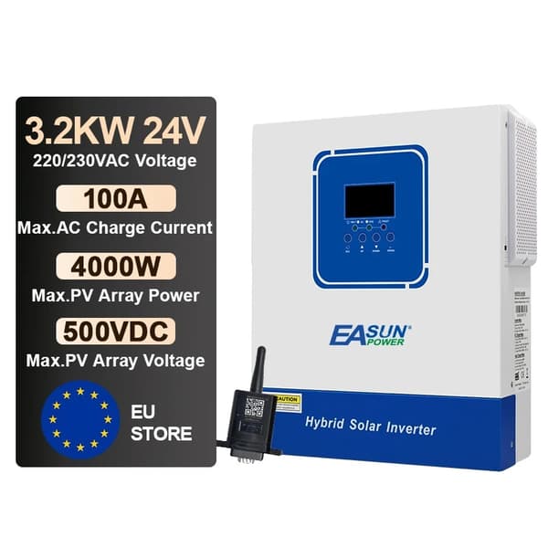 Hybrid sol inverter, 6200W effektutgång, 120A max laddström,SMG-II-3.2KW-WIFI