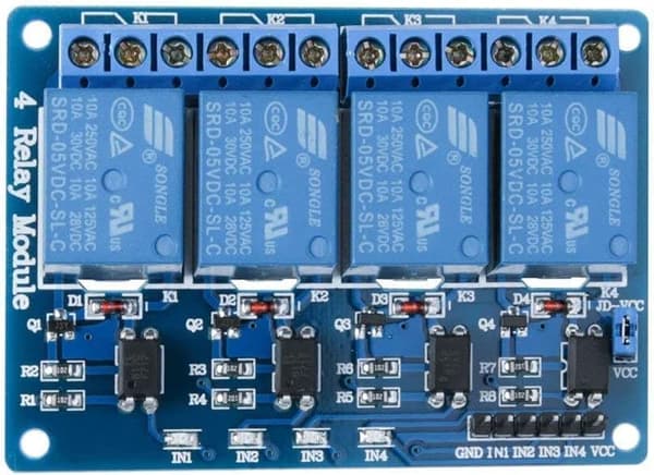 1-delt 4 kanaler 4CH DC 5V med optisk kobling til UNO R3 Mega 1280 DSP Arm PIC AVR - Tilbehør til fjernbetjening legetøj relæmodul