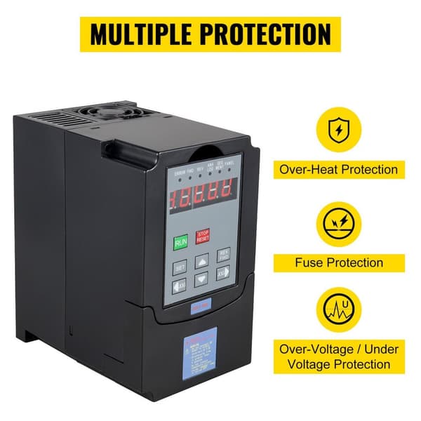 1,5KW omriktare med variabel frekvens, stabil prestanda, digital display, tyst drift, flera skydd