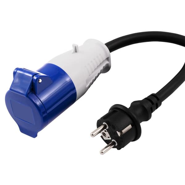 Övergångskabel CEE 230V till Schuko - Adapter