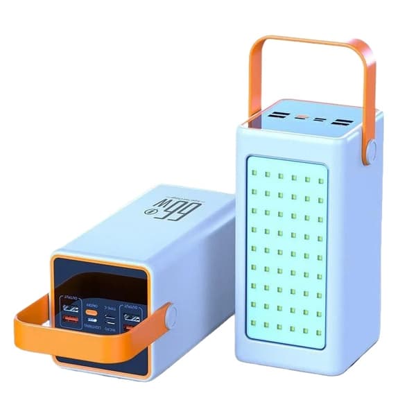 Högkapacitets Powerbank, Snabbladdning, Stöd för flera enheter,30000mAh, svart