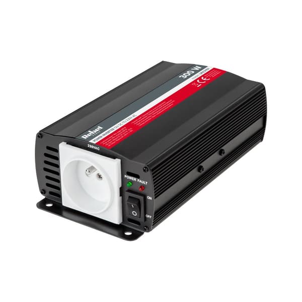 REBEL-muunnin 12V/230V 300W (E-tyyppinen pistoke: puola, ranska)