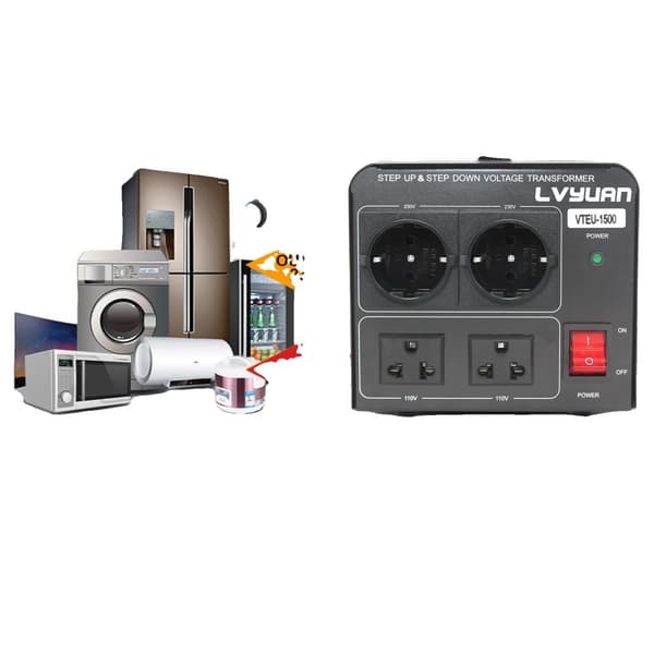 Jännitemuunnin, nostava/alentava, 800W/1500W,VTEU-1500W, 110V 220V siirto