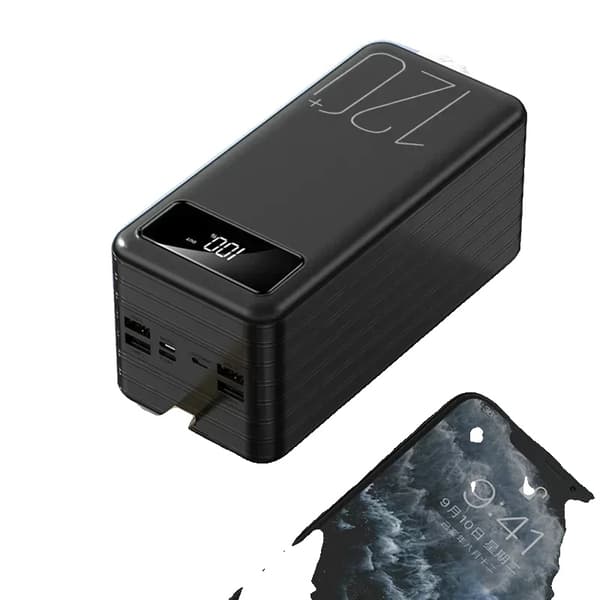 Bärbar Power Bank, 120000mAh kapacitet, tvåvägs snabbladdning,Svart 120000mAh 1st, Över 100000mAh