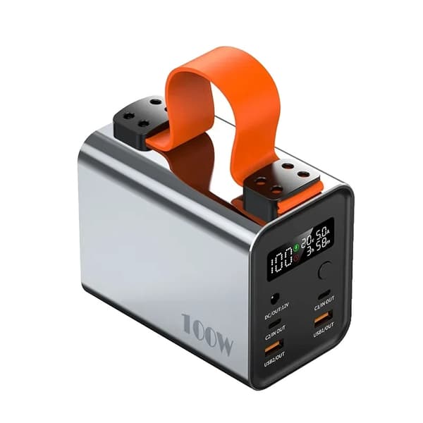 Powerbank, 60000mAh kapacitet, 100W snabbladdning,grå, 50001mAh-100000mAh