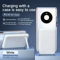 Miniatyrbild 2 av 2: Bärbar trådlös powerbank, 10000mAh kapacitet, 22.5W snabbladdning,Vit TYPE-C