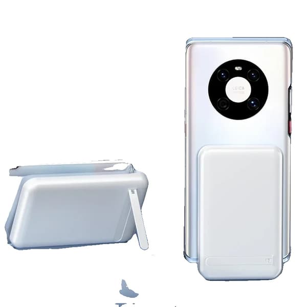 Bærbar trådløs powerbank, 10000mAh kapacitet, 22,5W hurtigopladning,Hvid TYPE-C