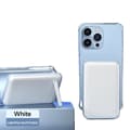 Miniatyrbillede 1 af 2: Bærbar trådløs powerbank, 10000mAh kapacitet, 22,5W hurtigopladning,Hvidt Lyn