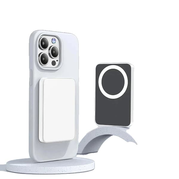 Magnetisk Trådløs Power Bank, 10000mAh Kapacitet, Hurtig Opladningsfunktion,hvid, 5000mAh