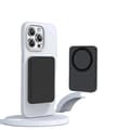 Miniatyrbillede 1 af 2: Magnetisk Trådløs Power Bank, 10000mAh Kapacitet, Hurtig Opladningsfunktion,5000mAh, sort