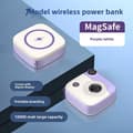 Miniatyrbild 2 av 2: Trådlös magnetisk powerbank, 10000mAh kapacitet, digital display,Lila, 10000mAh