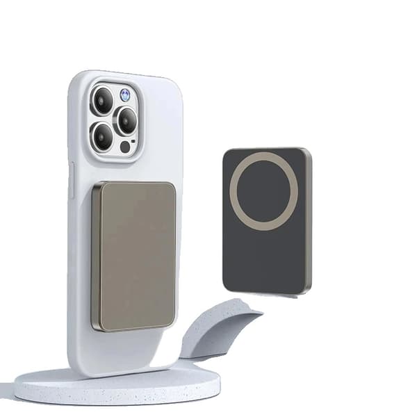 Magnetisk Trådløs Power Bank, 10000mAh Kapacitet, Hurtig Opladningsfunktion,gylden, 5000mAh