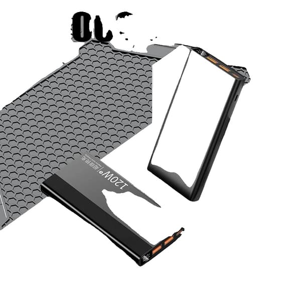 Kannettava Power Bank, 10000mAh kapasiteetti, 120W nopea lataus,10000mAh, Musta 10000mAh