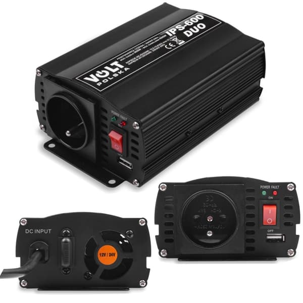 Spændingsomformer 12-24V 230V DUO 600W VOLT PL