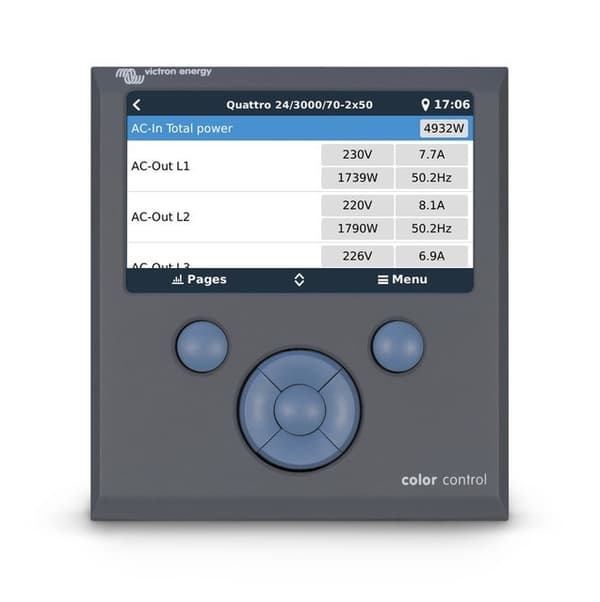 Victron Energy Panel Color Control GX
