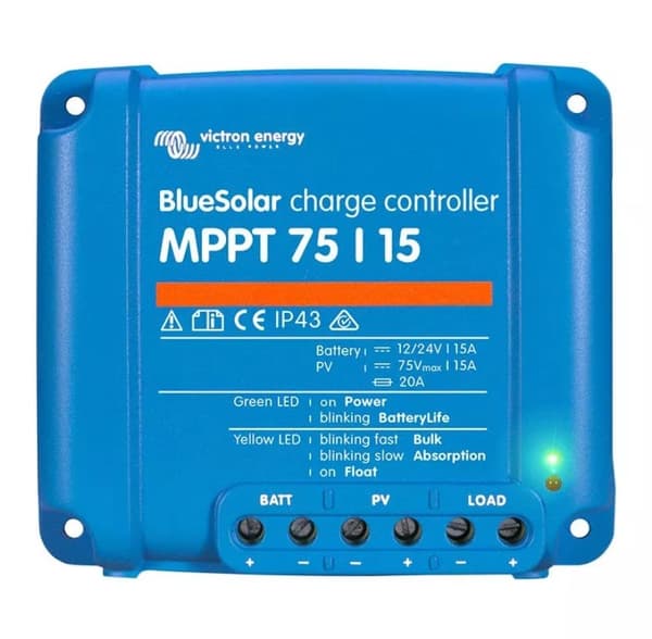 VICTRON ENERGY LADESTYRKE BLÅ SOLAR MPPT 75V/15A