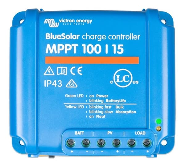 VICTRON ENERGY LADESTYRKE BLÅ SOLAR MPPT 100V/15A