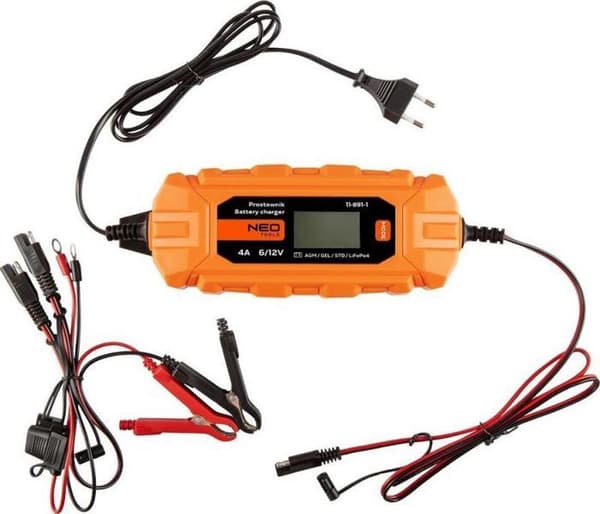 Neo Rectifier - 11-891-1 - Automatisk likriktare 4A/70W, 3-120Ah, för bly-syra / AGM / GEL batterier
