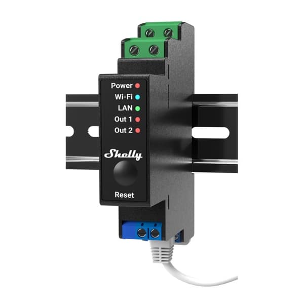 Shelly Pro 2PM elektriskt relä Svart 2