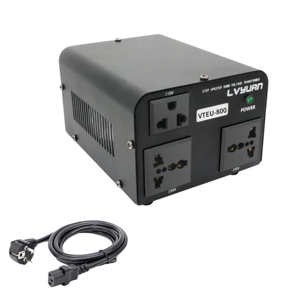 Spänningstransformator, Universell uttagskompatibilitet, Flera effektklassningar,VTEU-800W, 110V 220V överföring