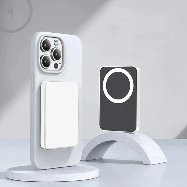 Magnetisk Trådløs Power Bank, 10000mAh Kapacitet, Hurtig Opladningsfunktion,hvid, 10000mAh