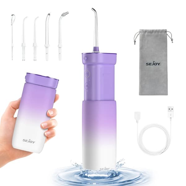 Kannettava suunhuuhtelulaite, 170 ml vesitankki, 1800 mAh akku,PURPPURA