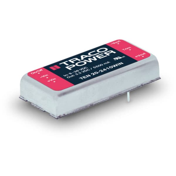 TracoPower TEN 20-2412WIN DC/DC-omvandlare kretskort 24 V/DC 12 V/DC 1.67 A 20 W Antal utgångar: 1 x Innehåll 1 st
