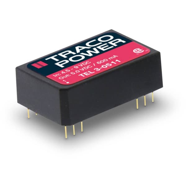 TracoPower TEL 3-1211 DC/DC-omvandlare kretskort 12 V/DC 5 V/DC 600 mA 3 W Antal utgångar: 1 x Innehåll 1 st