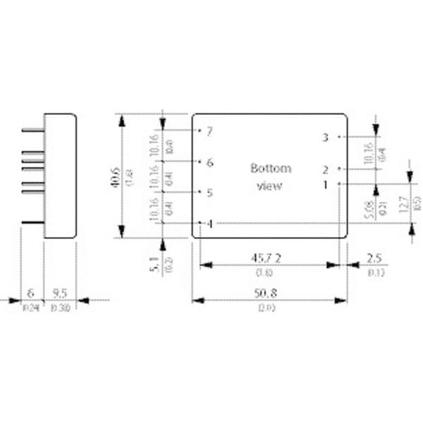 TracoPower TEN 25-1222 DC/DC-omvandlare kretskort 12 V/DC 12 V/DC, -12 V/DC 1.25 A 30 W Antal utgångar: 2 x Innehåll 1