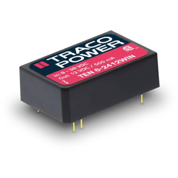 TracoPower TEN 6-2421WIN DC/DC-omvandlare kretskort 24 V/DC 5 V/DC, -5 V/DC 500 mA 6 W Antal utgångar: 2 x Innehåll 1 s