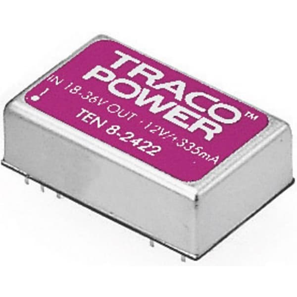 TracoPower TEN 8-4812 DC/DC-omvandlare kretskort 48 V/DC 12 V/DC 665 mA 8 W Antal utgångar: 1 x Innehåll 1 st