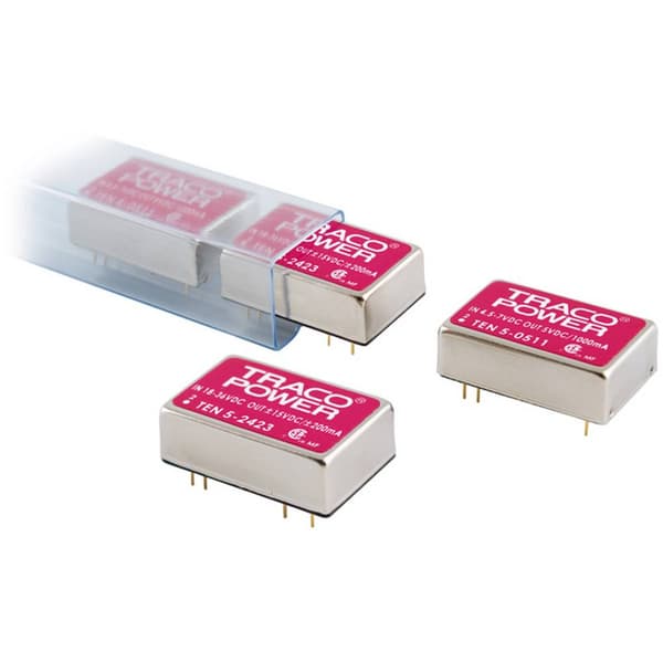 TracoPower TEN 5-1222 DC/DC-omvandlare kretskort 12 V/DC 12 V/DC, -12 V/DC 250 mA 6 W Antal utgångar: 2 x Innehåll 1 st