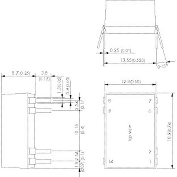 TracoPower TDR 3-1222WI DC/DC-omvandlare kretskort 12 V/DC 12 V/DC, -12 V/DC 125 mA 3 W Antal utgångar: 2 x Innehåll 1