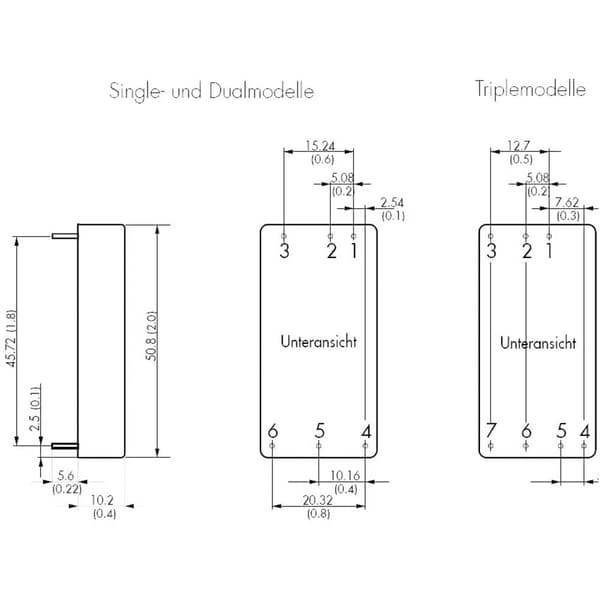 TracoPower TEN 30-4812WIN DC/DC-omvandlare kretskort 48 V/DC 12 V/DC 2.5 A 30 W Antal utgångar: 1 x Innehåll 1 st