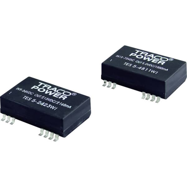 TracoPower TES 5-4823WI DC/DC-omvandlare SMD 48 V/DC 15 V/DC, -15 V/DC 165 mA 5 W Antal utgångar: 2 x Innehåll 1 st