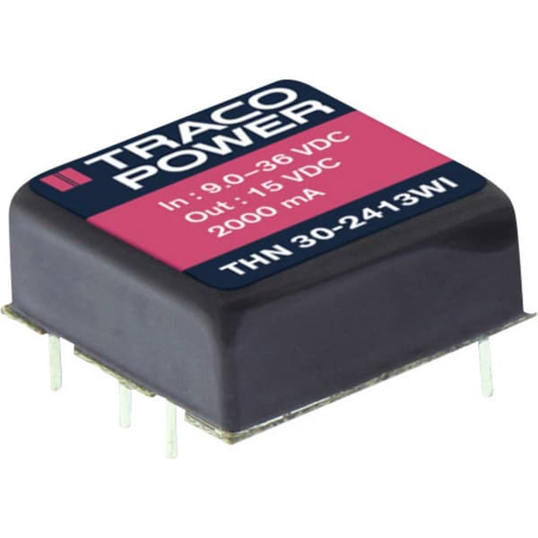 TracoPower THN 30-2415WI DC/DC-omvandlare kretskort 24 V/DC 24 V/DC 1.25 A 30 W Antal utgångar: 1 x Innehåll 1 st
